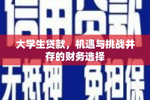 新屋大学生贷款，机遇与挑战并存的财务选择