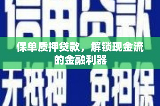 新屋保单质押贷款，解锁现金流的金融利器