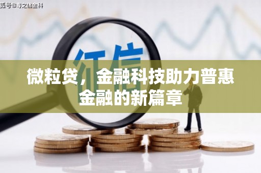 新屋微粒贷，金融科技助力普惠金融的新篇章