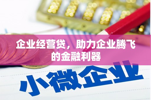 新屋企业经营贷，助力企业腾飞的金融利器
