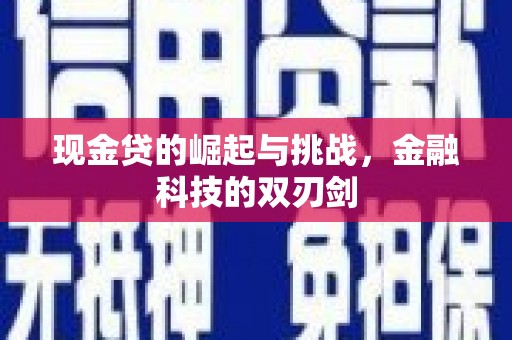 新屋现金贷的崛起与挑战，金融科技的双刃剑