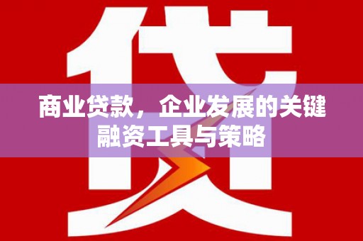 新屋商业贷款，企业发展的关键融资工具与策略
