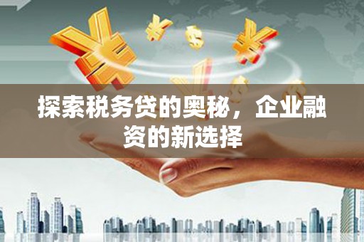 新屋探索税务贷的奥秘，企业融资的新选择