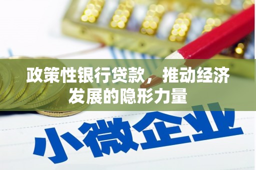 新屋政策性银行贷款，推动经济发展的隐形力量