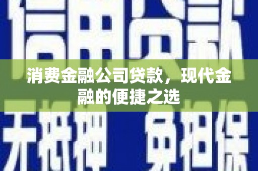新屋消费金融公司贷款，现代金融的便捷之选