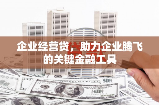 新屋企业经营贷，助力企业腾飞的关键金融工具