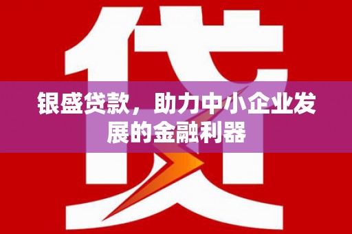 新屋银盛贷款，助力中小企业发展的金融利器