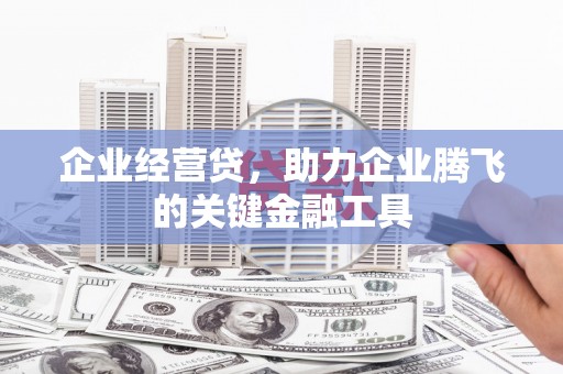 新屋企业经营贷，助力企业腾飞的关键金融工具