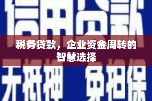 新屋税务贷款，企业资金周转的智慧选择