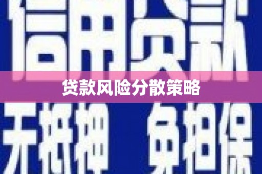 新屋贷款风险分散策略