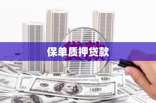 新屋保单质押贷款