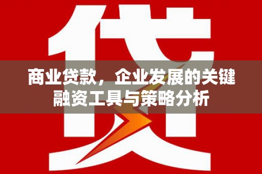 新屋商业贷款，企业发展的关键融资工具与策略分析