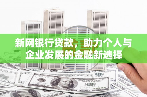 新屋新网银行贷款，助力个人与企业发展的金融新选择