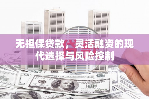 新屋无担保贷款，灵活融资的现代选择与风险控制