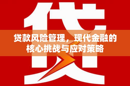 新屋贷款风险管理，现代金融的核心挑战与应对策略