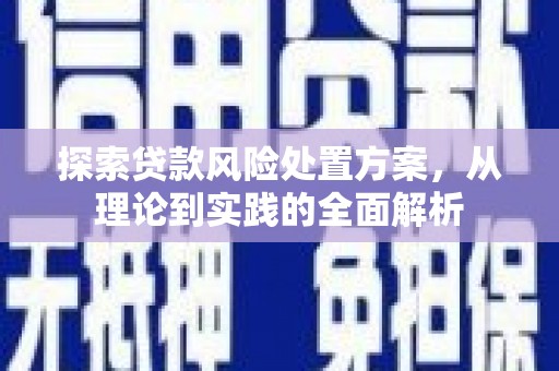 新屋探索贷款风险处置方案，从理论到实践的全面解析