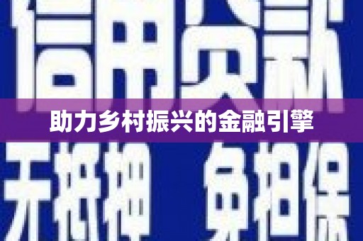 新屋助力乡村振兴的金融引擎