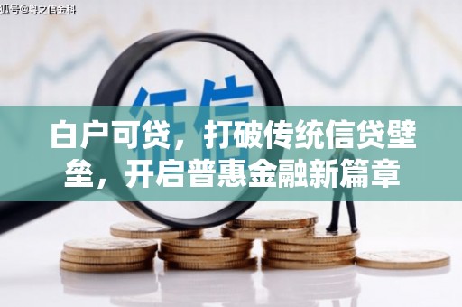 新屋白户可贷，打破传统信贷壁垒，开启普惠金融新篇章