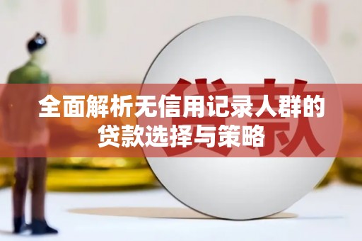 新屋全面解析无信用记录人群的贷款选择与策略