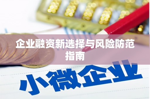 新屋企业融资新选择与风险防范指南